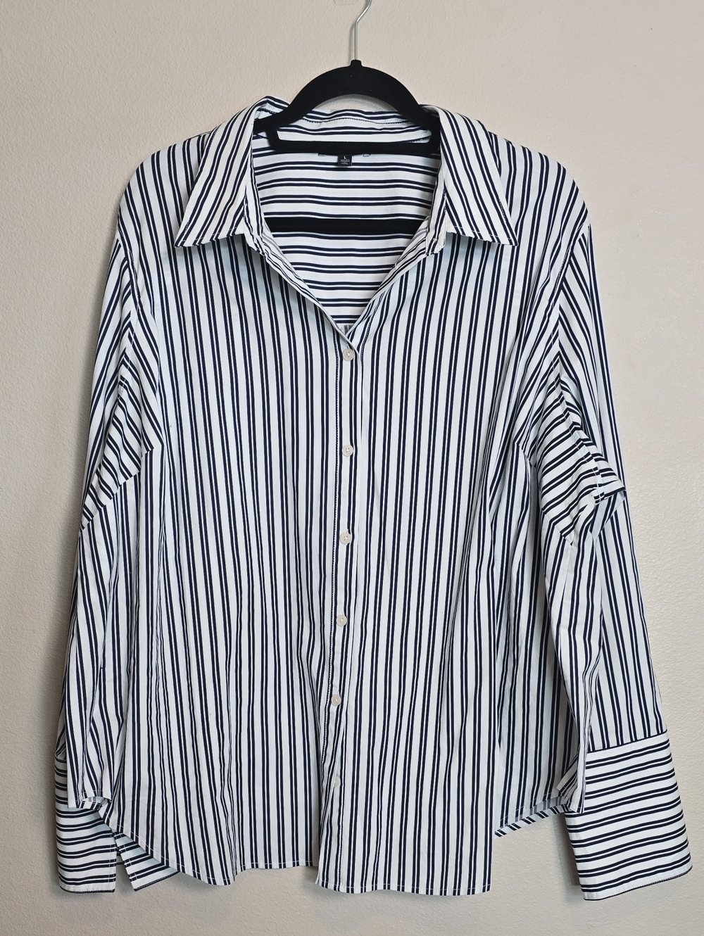 Universal Standard Henning X Us  Madison Striped Button-Down Shirt Size Large